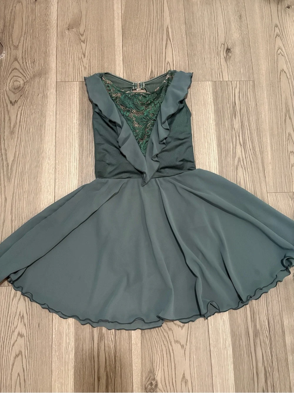 Weissman Juniper Teal Lyrical Dance Costume Size MC (10/12)